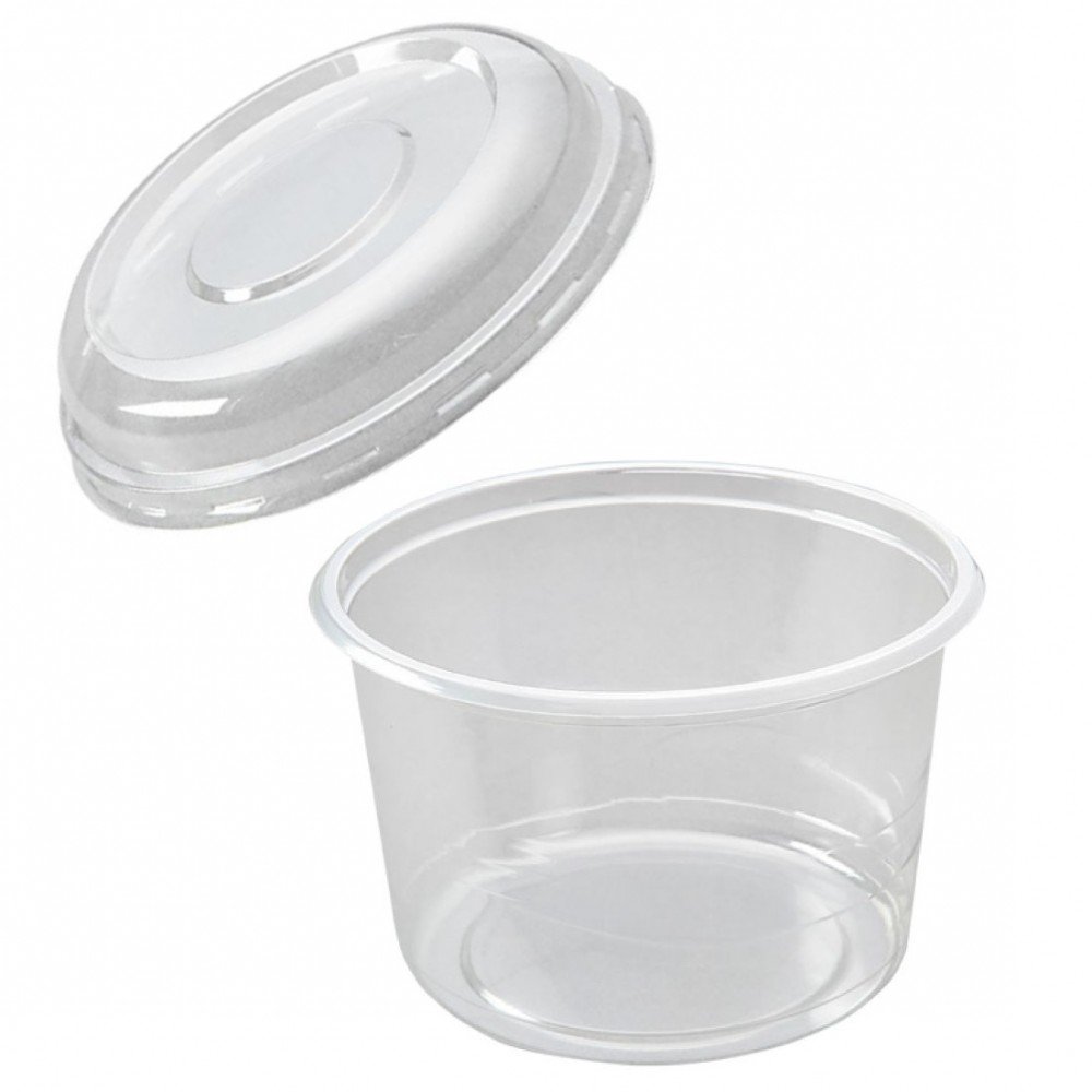 TatlıPastaDondurma Kabı Plastik Yüksek Kapaklı 13x8 Cm 10 Adet