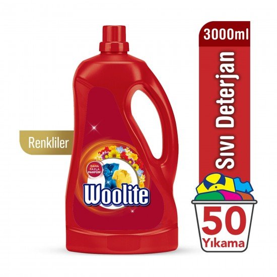 Woolite Sıvı Çamaşır Deterjanı Canlı Renkler 3000 Ml