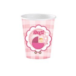 Roll-Up İt's a Girl Pembe Kağıt Bardak 8'Li Roll-Up İt's a Girl Pembe Kağıt Bardak 8'Li