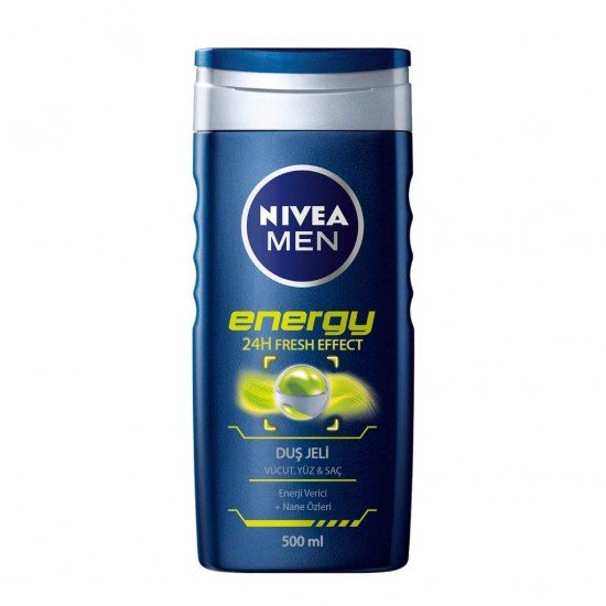 Nivea Men Energy 24H Fresh Effect Duş Jeli Vücut, Yüz Ve Saç 500 ML