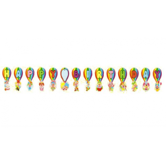 Happy Birthday Palyaço Banner Uzar Yazı