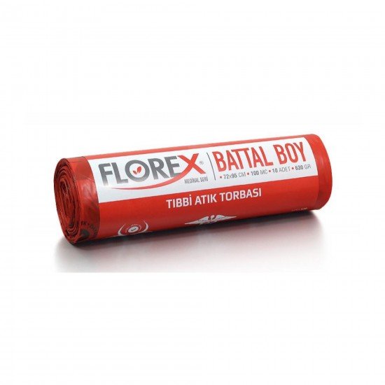 Florex Tıbbı Atık Baskılı Battal Boy Çöp Torbası 10 Adet 72 X 95 Cm 1 Koli 10 Rulo Florex Tıbbı Atık Baskılı Battal Boy Çöp Torbası 10 Adet 72 X 95 Cm 1 Koli 10 Rulo