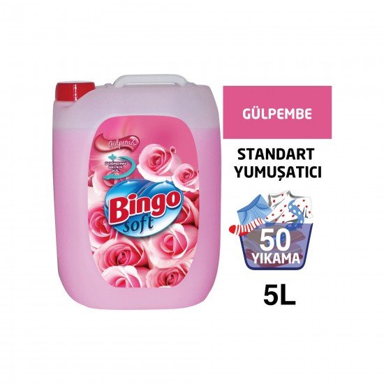 Bingo Soft Gül Kokusu Çamaşır Yumuşatıcısı 5 lt