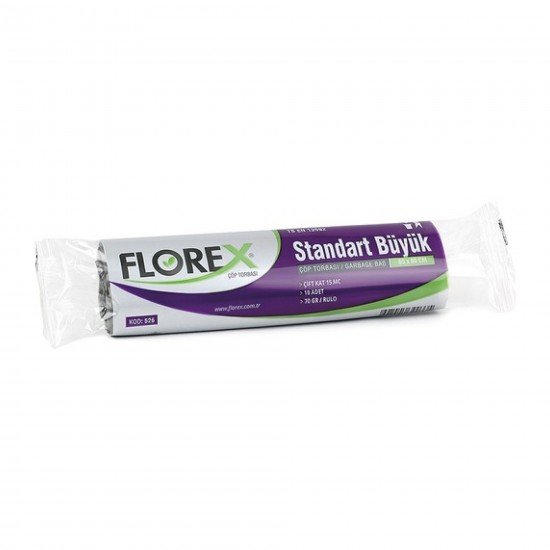 Florex Standart Büyük Boy Çöp Torbası Siyah 10 Adet 65 X 80 Cm 1 Koli 50 Rulo Florex Standart Büyük Boy Çöp Torbası Siyah 10 Adet 65 X 80 Cm 1 Koli 50 Rulo