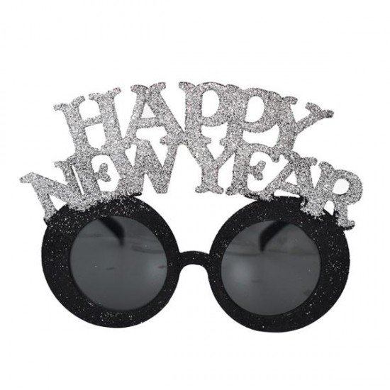 Yılbaşı Gözlük Happy New Year Gold - Gümüş