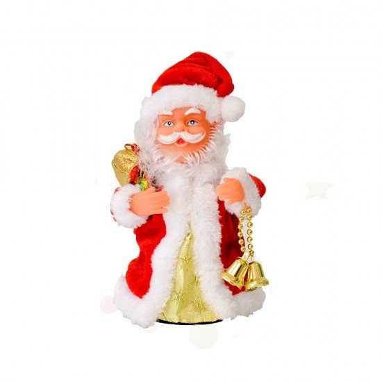 Yılbaşı Noel Baba Işıklı Dönen Pilli 17 Cm