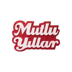 Yılbaşı Strafor Dekor Süs Kırmızı Mutlu Yıllar Yılbaşı Strafor Dekor Süs Kırmızı Mutlu Yıllar