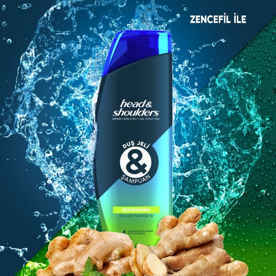 Head & Shoulders Duş Jeli ve Şampuan Refreshing 360 ml