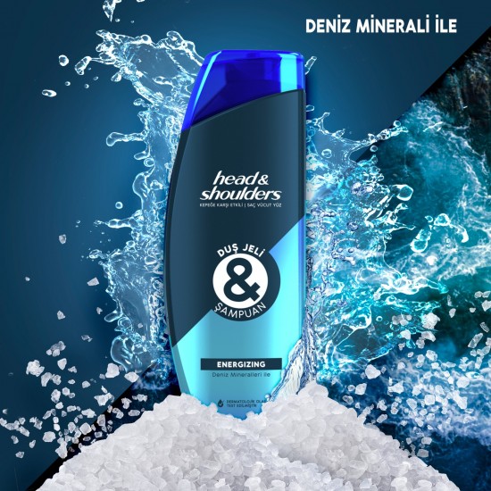 Head & Shoulders Duş Jeli ve Şampuan Energizing Deniz Mineralleri 360 Ml
