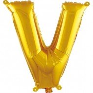 Folyo Balon Harf V Gold 40 İnc 100 Cm Folyo Balon Harf V Gold 40 İnc 100 Cm