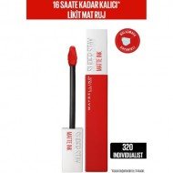 Maybelline New York Super Stay Matte Ink Likit Mat Ruj - 320 Individualist- Kırmızı Maybelline New York Super Stay Matte Ink Likit Mat Ruj - 320 Individualist- Kırmızı