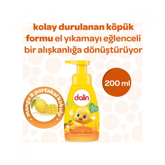 Dalin Köpük Sabun Mango ve Portakal 200 ml Dalin Köpük Sabun Mango ve Portakal 200 ml
