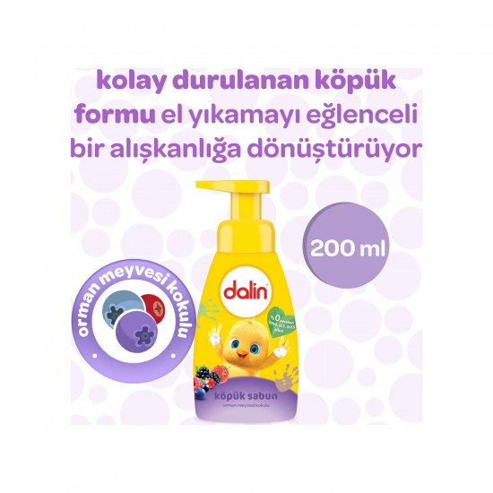 Dalin Köpük Sabun Orman Meyveli 200 ml Dalin Köpük Sabun Orman Meyveli 200 ml