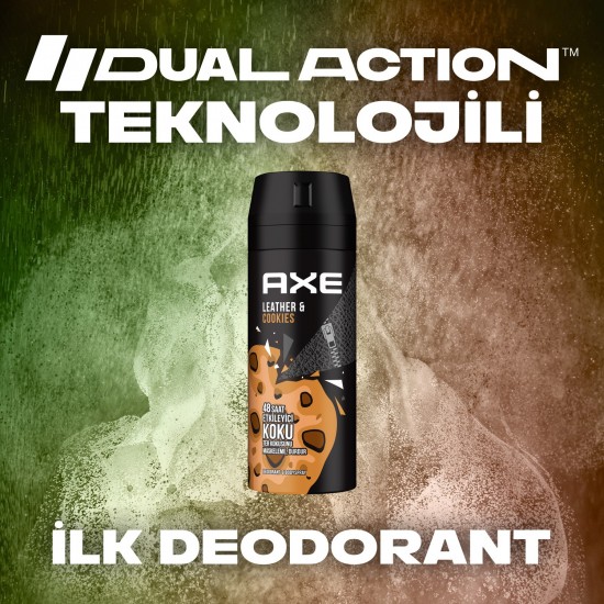 Axe Erkek Deodorant & Bodyspray Leather & Cookies 48 Saat Etkileyici Koku 150 ML