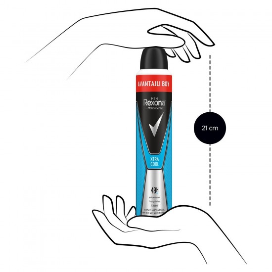 Rexona Men Anti-Perspirant Sprey Deodorant Erkek Xtra Cool Fresh Protection 200 Ml