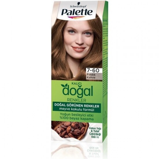 Palette Kalıcı Doğal Renkler Saç Boyası 7-60 Fındık Kahve