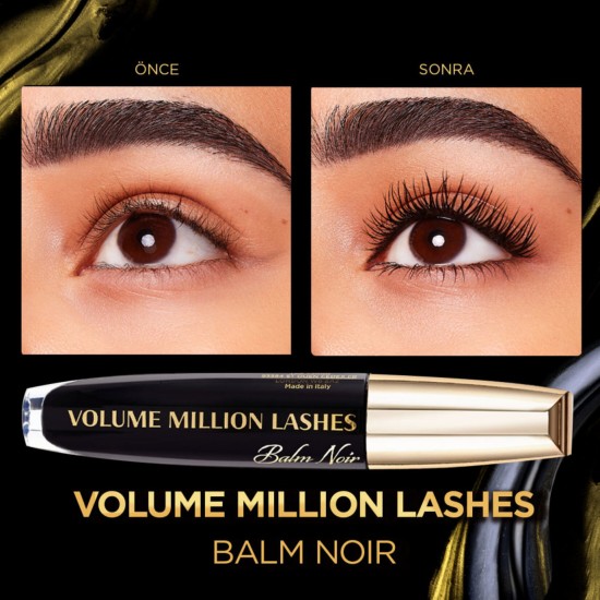 Loreal Paris Volume Million Lashes Balm Noir Maskara - Siyah