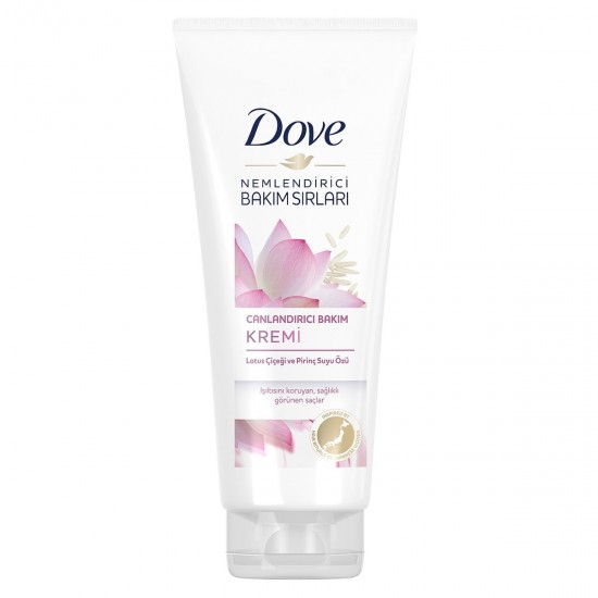 Dove Nemlendirici Bakım Sırları Canlandırıcı Saç Bakım Kremi Lotus Çiçeği ve Pirinç Suyu Özü 170 Ml