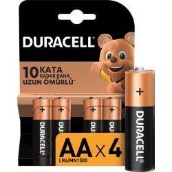 Duracell Alkalin AA Kalem Piller 4’lü paket Duracell Alkalin AA Kalem Piller 4’lü paket