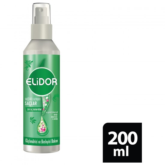 Elidor Superblend Sıvı Saç Bakım Kremi Sağlıklı Uzayan Saçlar Güçlendirici ve Besleyici Bakım 200 Ml