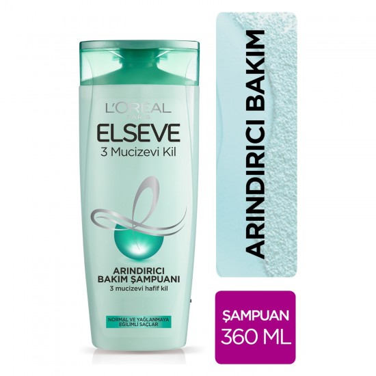Elseve 3 Mucizevi Kil Ağırlaştırmayan Şampuan  360 Ml