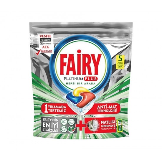 Fairy Platinum Plus Bulaşık Makinası Kapsülü 5li