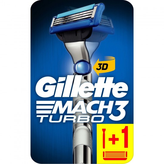 Gillette Mach3 Turbo Tıraş Makinesi + Yedek Tıraş Bıçağı