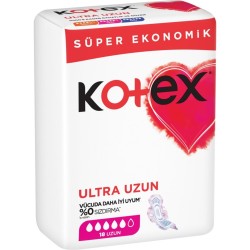 Kotex Ultra Hijyenik Ped Ekonomik Uzun 18'li Kotex Ultra Hijyenik Ped Ekonomik Uzun 18'li