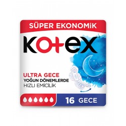 Kotex Ultra Süper Ekonomik Paket Gece 16'lı Kotex Ultra Süper Ekonomik Paket Gece 16'lı