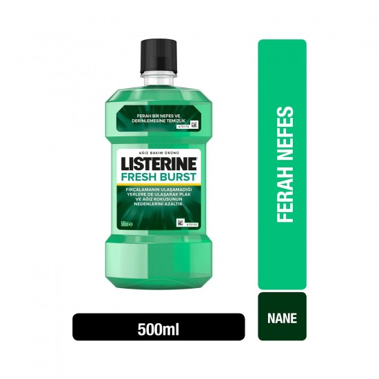 Listerine Fresh Brust Yeşil Nane Ağız Bakım Suyu 500 Ml