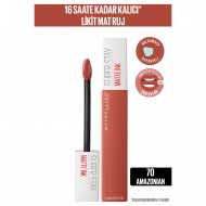 Maybelline New York Super Stay Matte Ink Likit Mat Ruj - 70 Amazonian - Kahverengi Maybelline New York Super Stay Matte Ink Likit Mat Ruj - 70 Amazonian - Kahverengi