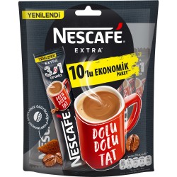 Nescafé 3'ü 1 Arada Extra 10'lu Paket 10x16.5 gr Nescafé 3'ü 1 Arada Extra 10'lu Paket 10x16.5 gr