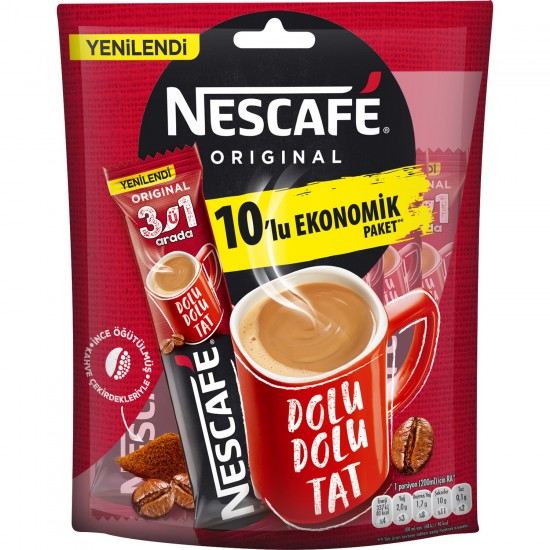 Nescafe Original 3ü 1 Arada 10lu