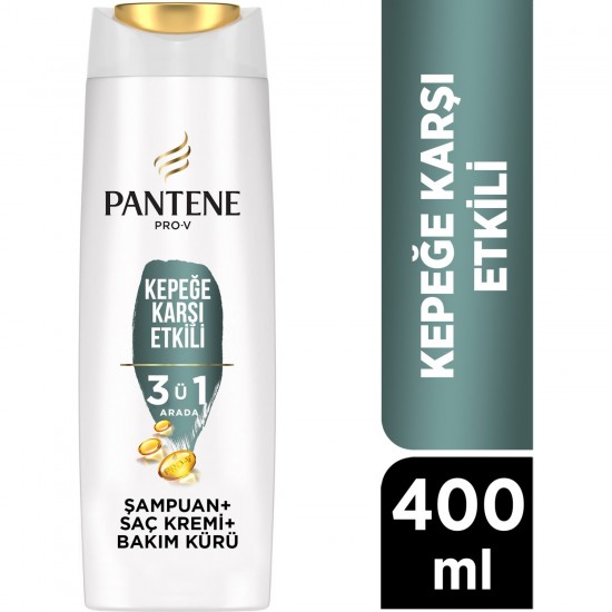 Pantene Pro-V Kepeğe Karşı Etkili Şampuan 400 ml 3 ü 1 Arada