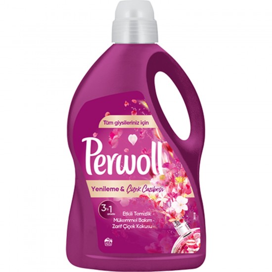 Perwoll Hassas Sıvı Çamaşır Deterjanı Yenlieme&Çiçek Cazibesi 2,7 L