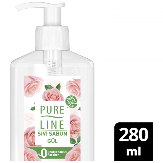 Pure Line Doğal Özler Sıvı Sabun Gül 280 Ml