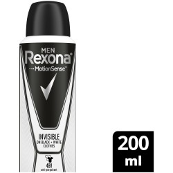 Rexona Invisible Black White Erkek Sprey Deodorant 200 Ml Rexona Invisible Black White Erkek Sprey Deodorant 200 Ml