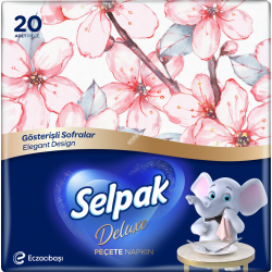 Selpak Deluxe Desenli Peçete 20'li Selpak Deluxe Desenli Peçete 20'li