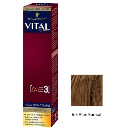 Vital Colors Tüp Saç Boyası 6-3 Altın Kumral