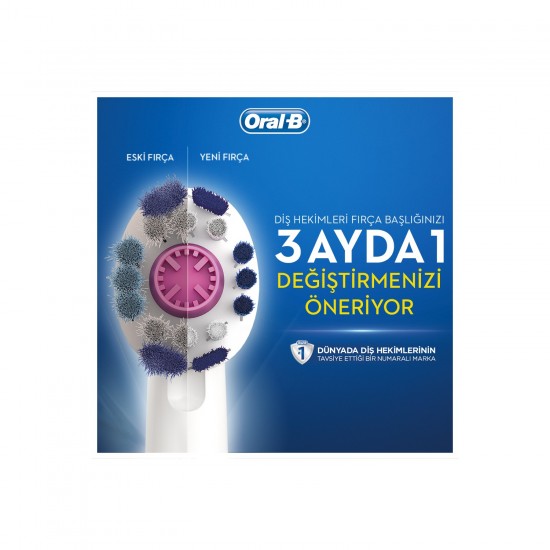 Oral-B 3D White 4lü Şarjlı Diş Fırçası Yedek Başlığı