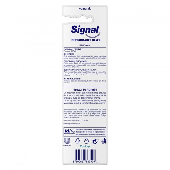 Signal Diş Fırçası Performance Black 2 Kat Yumuşak 31 GR 1+1