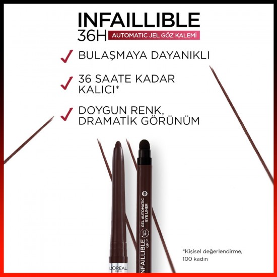 LOREAL INFAILLIBE JEL GOZ KALEMI KAHVE 004