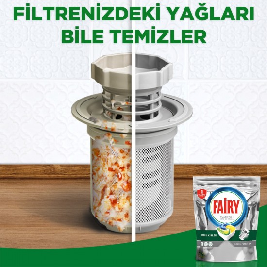 Fairy Platinum Bulaşık Makinesi Deterjanı Tableti / Kapsülü Yaza Özel Seri Limon Kokulu 65 Yıkama