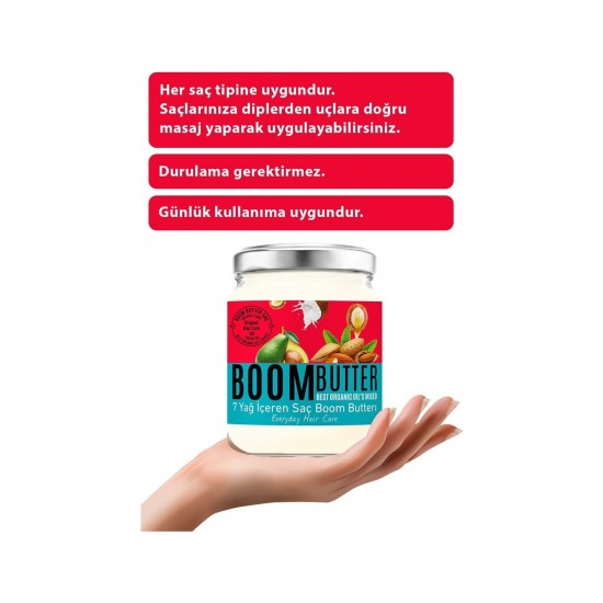 Boom Butter Saç Bakım Yağı 190 ML Boom Butter Saç Bakım Yağı 190 ML