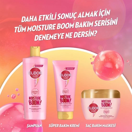 Elidor Collagen Blends Sülfatsız Saç Bakım Şampuanı Moisture Boom Yoğun Nem Terapisi 350 ml