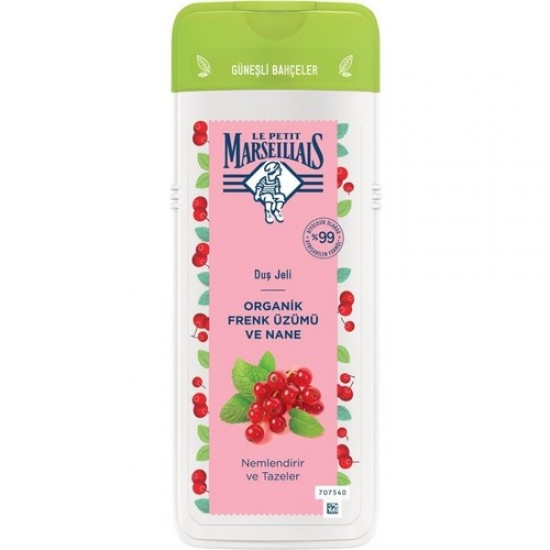 Le Petit Marseillais Organik Frenk Üzümü ve Nane Duş Jeli 400 ml