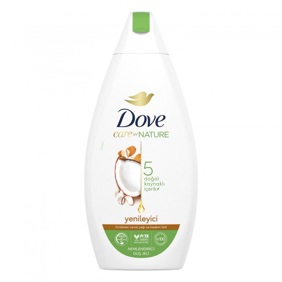 Dove Care By Nature Nemlendirici Duş Jeli Hindistan Cevizi Yağı ve Badem Özü Yenileyici 500 ml