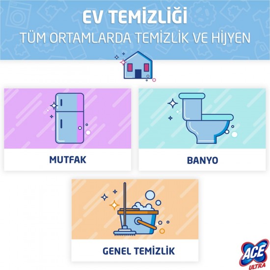 Ace Ultra Çok Amaçlı Genel Kullanım Sprey 700 ml Ace Ultra Çok Amaçlı Genel Kullanım Sprey 700 ml