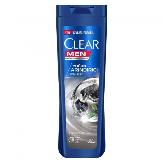 Clear Men Kepeğe Karşı Etkili Şampuan Yoğun Arındırıcı Kömür İle 350 ml