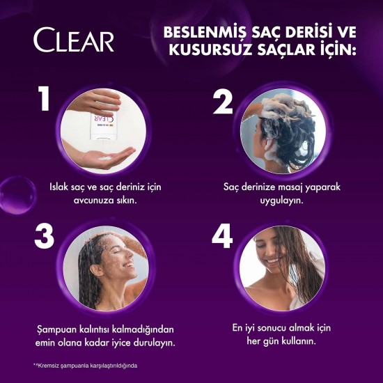 Clear Women Kepeğe Karşı Etkili Şampuan Komple Bakım Vitamin Kompleksi 350 ml